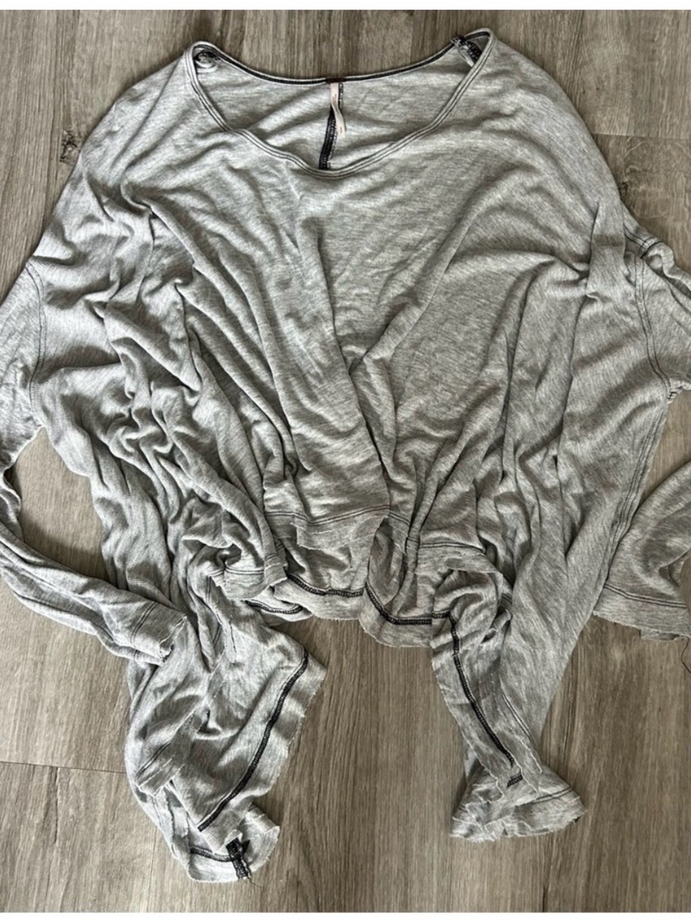 Free People Light Gray Draped Tunic Top